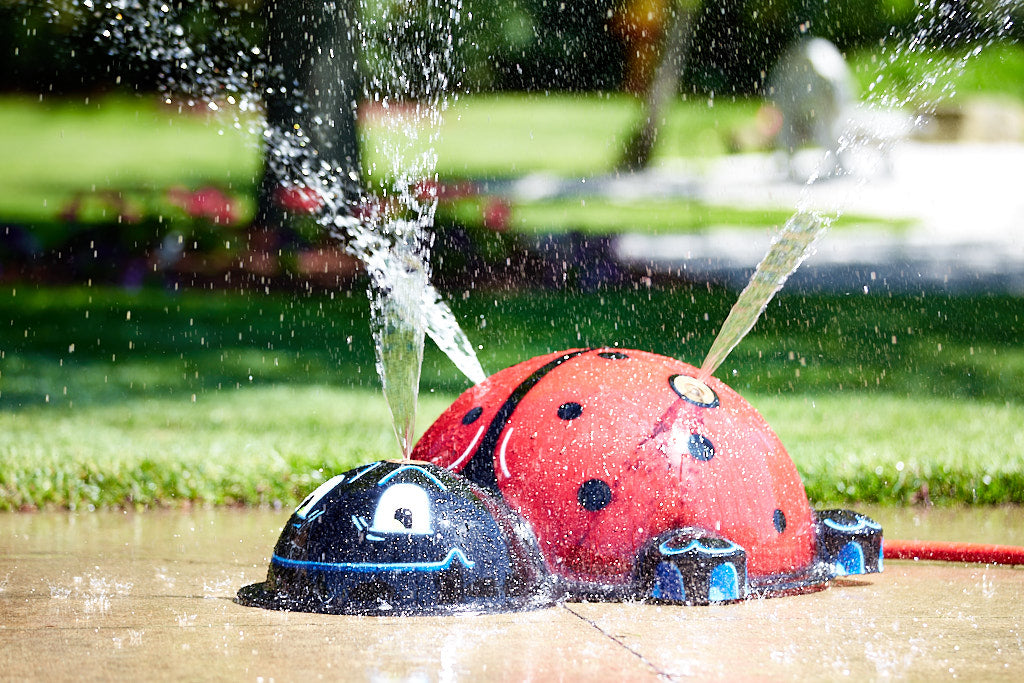 ladybug water play feature for splash pad kits